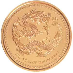 2024 SAMOA 1/10 OZ GOLD LUNAR DRAGON COIN BU