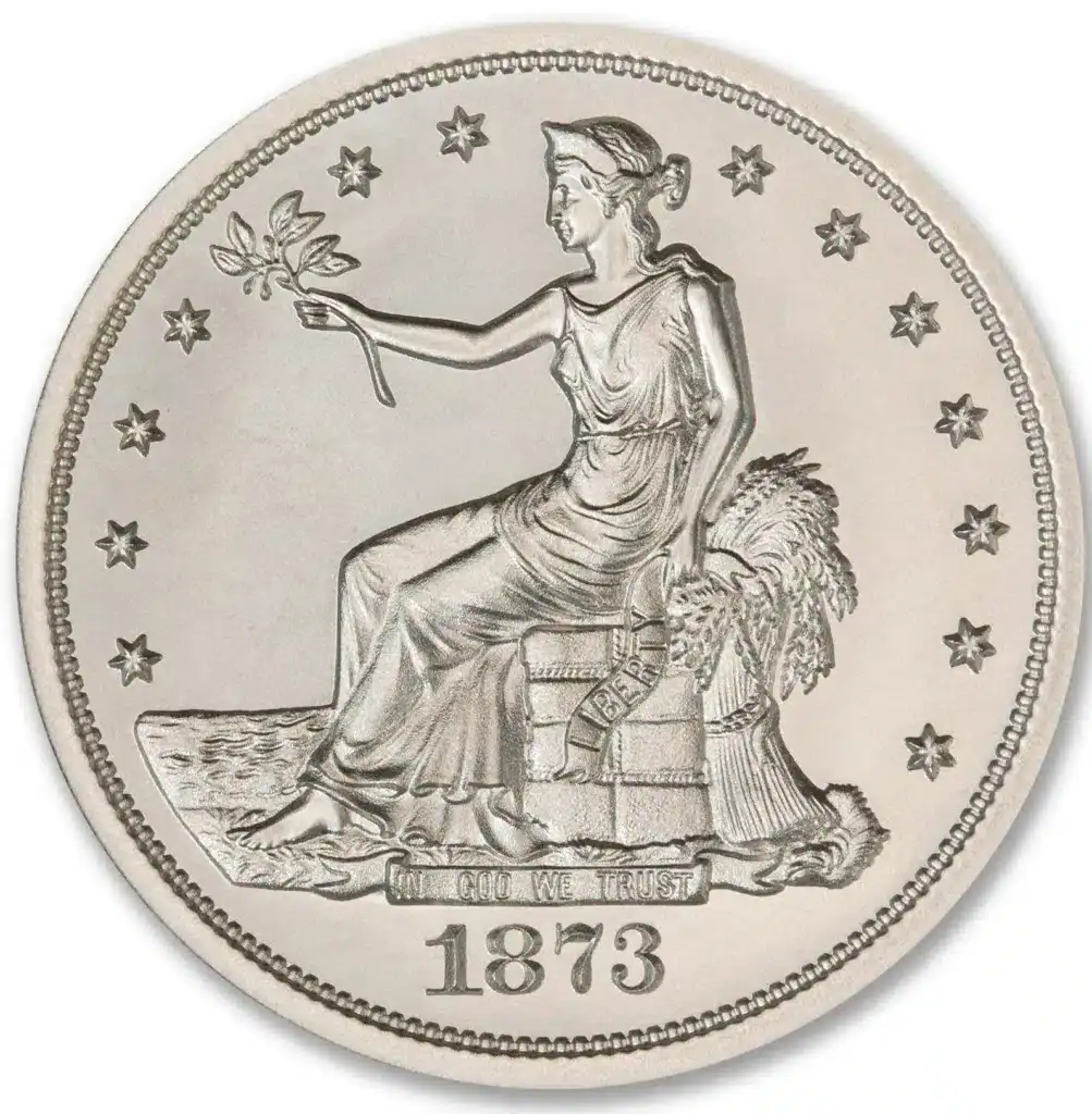 1873 CC Trade Dollar 2 oz Tribute UHR Round  .999 Fine
