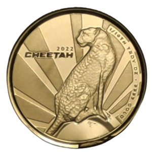 2024 Cameroon 1/10 oz Gold Cheetah Coin .9999 Fine