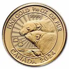 2024 Canada 1/10 oz Gold Majestic Polar Bears Coin