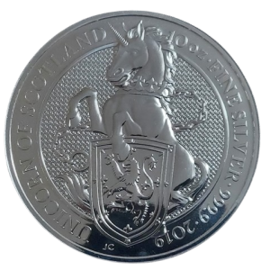 2018 British 2 oz Silver Unicorn of Scotland Queen's Beast