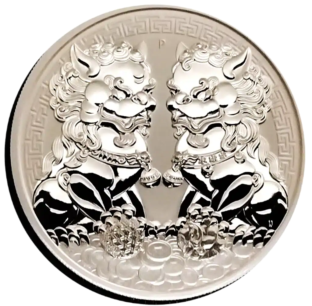 2020 Australia Double Pixiu Guardian Lions Gem Bu