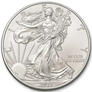 2021 American Silver Eagle 1 oz .999 Fine Silver Type 1 - Gem BU