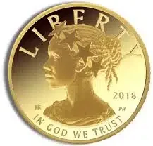 2018 W 1/10 oz American Liberty Proof $10 Gold Coin