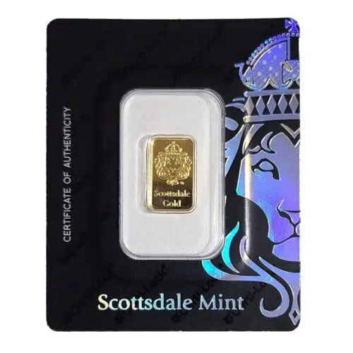 Scottsdale 1 gram Gold Lion Bar