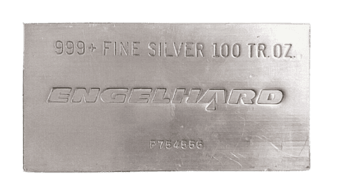 Engelhard 100 oz. Silver Bar