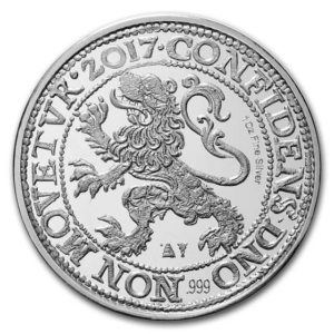 2017 Netherlands Silver 1 oz Lion Dollar BU Coin - Restrike