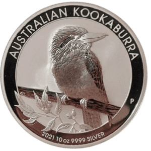 Australian 10 oz Silver Kookaburra Gem Bu