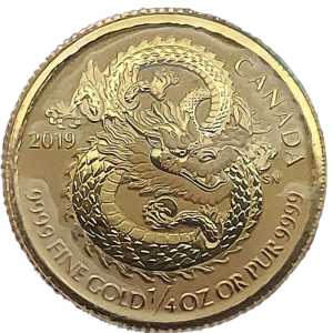 2019 Canadian 1/4 oz Gold Lucky Dragon .9999