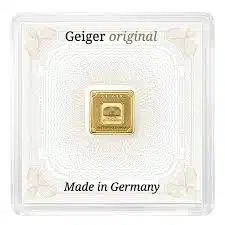 Geiger 1 Gram Square Gold Bar - New in Assay