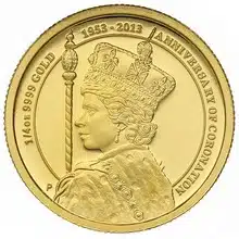 2013 Perth 1/4oz Gold Proof Queens Coronation Coin
