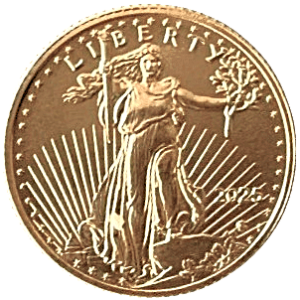 2025 American Gold Eagle 1/10 oz Gold coin Bu