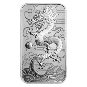 Australia 1 oz Silver Dragon Coin Bar
