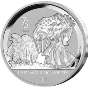 Walking Liberty 75th Anniversary 1 oz Silver Coin