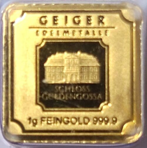 Geiger 1 Gram Square Gold Bar - New in Assay - Image 4