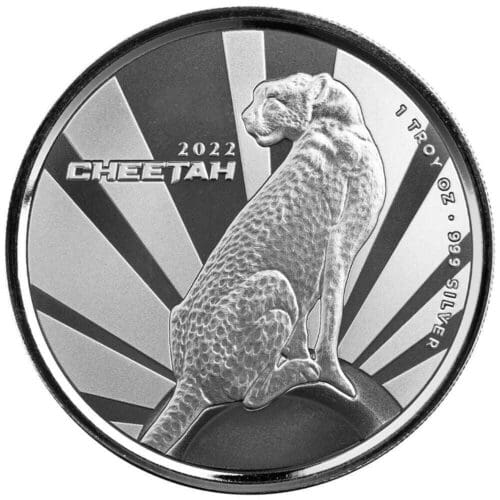 2022 1 oz Cameroon Silver Cheetah Coin Gem bu