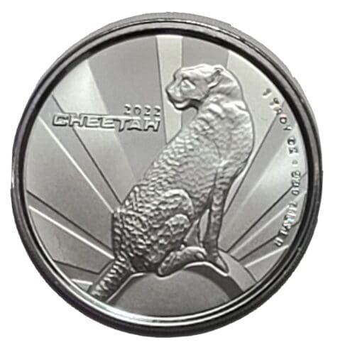 2022 1 oz Cameroon Silver Cheetah Coin Gem bu - Image 3