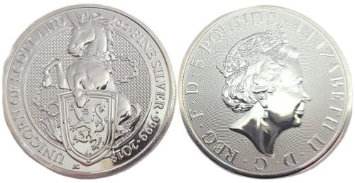 2018 British 2 oz Silver Unicorn of Scotland Queen's Beast - Image 7