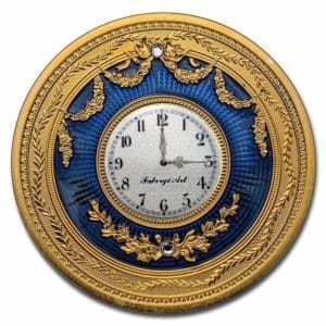 Niue 1 oz Silver Proof Fabergé Blue Table Clock