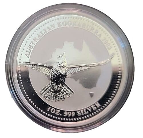 2002 Australia 1 oz Silver Kookaburra Coin Bu .9999