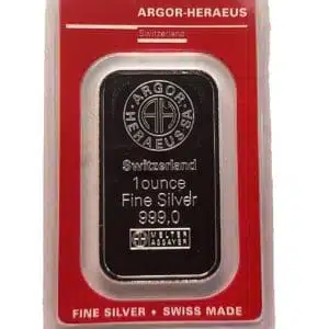 1 oz Silver Bar Heraeus Edelmetalle In Assay