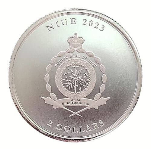 2023 Silver 1 oz Niue Vivat Humanitas BU - Image 3