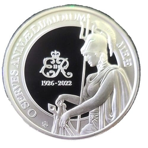 2023 St. Helena 1 oz Silver Queen Elizabeth II Memorial Proof Coin - Image 4