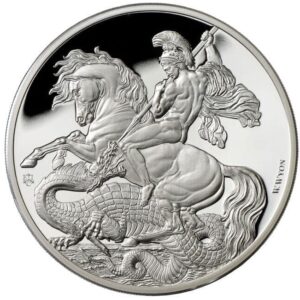 2023 St. Helena 1 oz Silver George & The Dragon Proof
