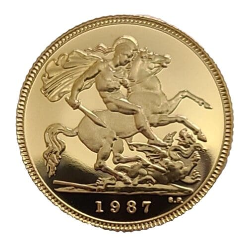 1987 Great Britain Half Gold Sovereign Proof -Gem Proof - Image 3