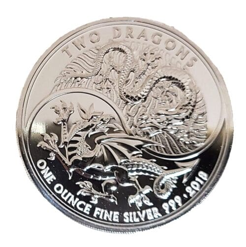 2018 Great Britain 1 oz Silver Two Dragons Coin Bu - Image 3