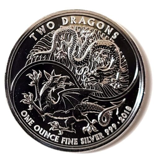 2018 Great Britain 1 oz Silver Two Dragons Coin Bu - Image 5