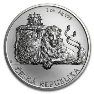 Niue Czech Lion 2 oz Silver $5 Coin