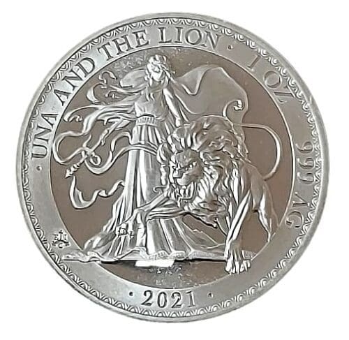 2021 St. Helena 1 oz Silver Una and the Lion Coin - Image 4