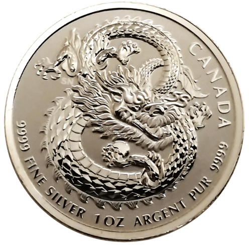 2018  Canada 1 oz Silver Lucky Dragon Coin Bu .9999 Fine - Image 3
