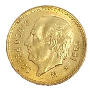 Mexican Gold Peso 5 Peso Gold Coin