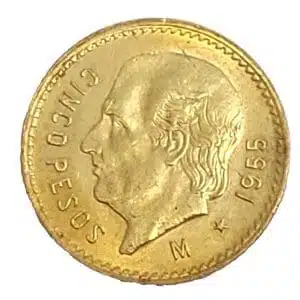 Mexican Gold Peso 5 Peso Gold Coin