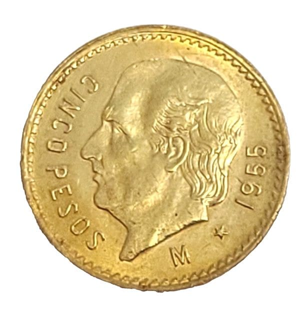 Mexican Gold Peso 5 Peso Gold Coin