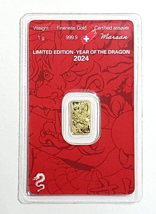 2024 ARGOR HERAEUS 1 g Gold Lunar Dragon - Image 3