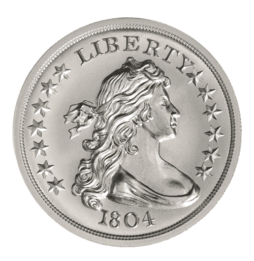 1804 Draped Bust Silver Dollar 2 oz Silver Tribute - Image 4