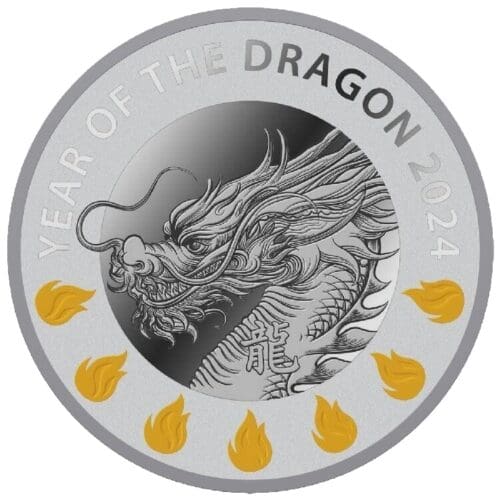 2024 Niue Year of the Dragon $1 Silver Proof Coin .999 - Image 3