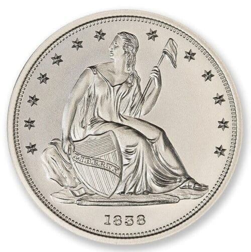 1838 Gobrecht Dollar 2 oz Silver Tribute .999