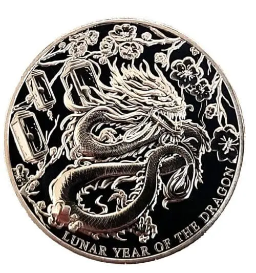 Pitcairn Island 1 oz Silver Lunar Dragon