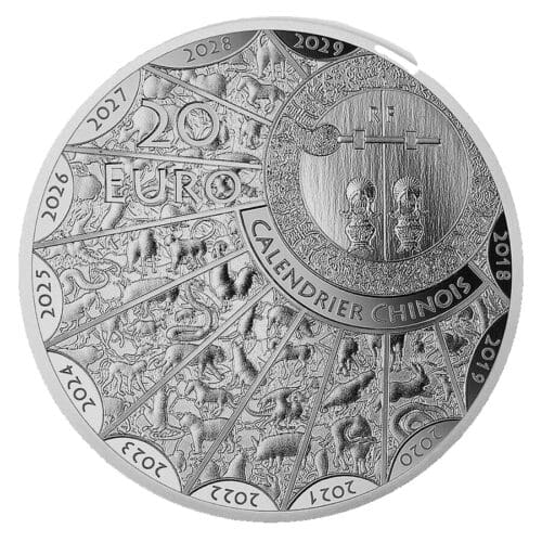 2024 France Silver €20 Lunar Dragon UHR Proof - Image 2