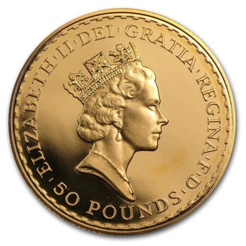 1987 British 1/2 oz Gold Britannia Coin Gem Bu - Image 2