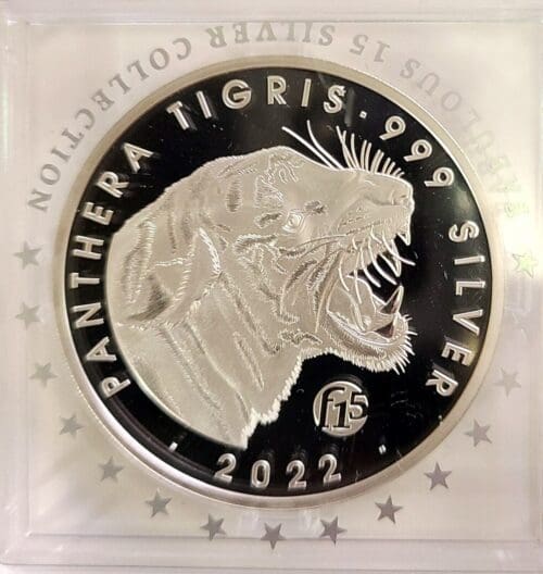 2022 Laos Panthera Tigris Silver Proof Coin - F15 PRIVY - Image 3