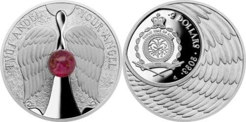 2023 Niue 1 oz Silver Angel Crystal Proof Coin - Image 4