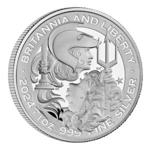 UK Britannia and Liberty 1 oz Silver Proof Coin