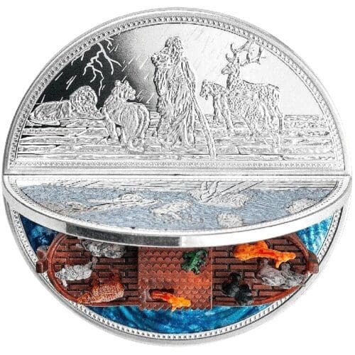 Niue 2023 Noahs Ark 2 oz Silver Coin 3-D Ship Insert - Image 4