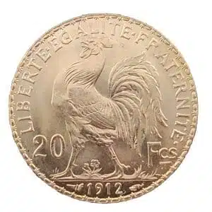 French 20 Gold Franc Marianne Rooster Coin Bu