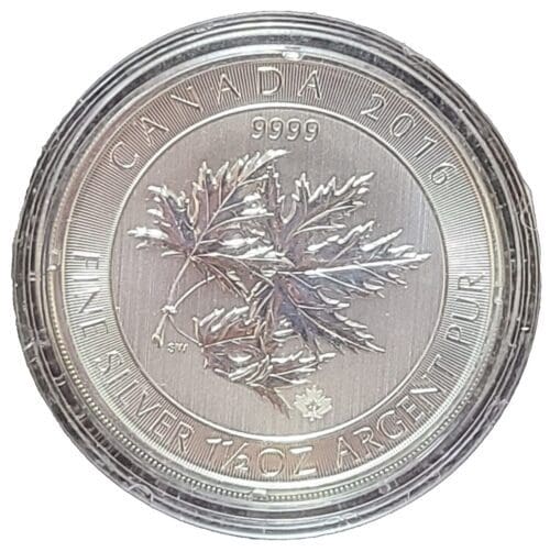 2016 Canadian Superleaf 1.5 oz Silver Maple Leaf Coin - Image 3